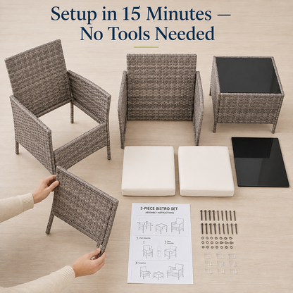 FurnitureAve 3-Piece Patio | Turn Your Patio Into Your Favorite Place To Be