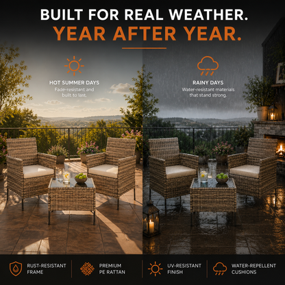 FurnitureAve 3-Piece Patio | Turn Your Patio Into Your Favorite Place To Be