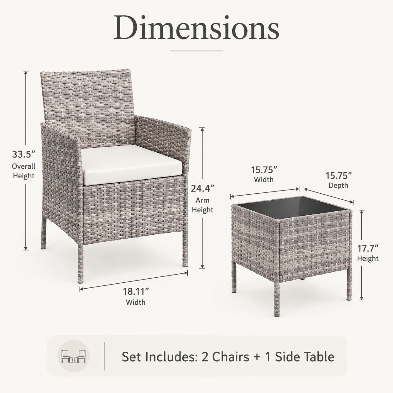 FurnitureAve 3-Piece Patio | Turn Your Patio Into Your Favorite Place To Be