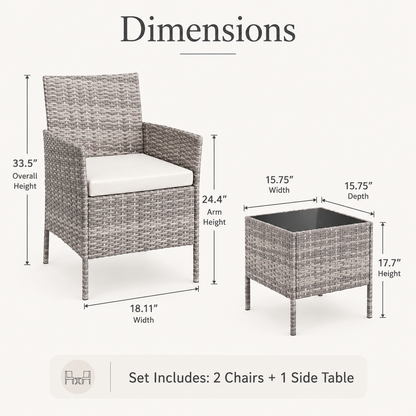 FurnitureAve 3-Piece Patio | Turn Your Patio Into Your Favorite Place To Be